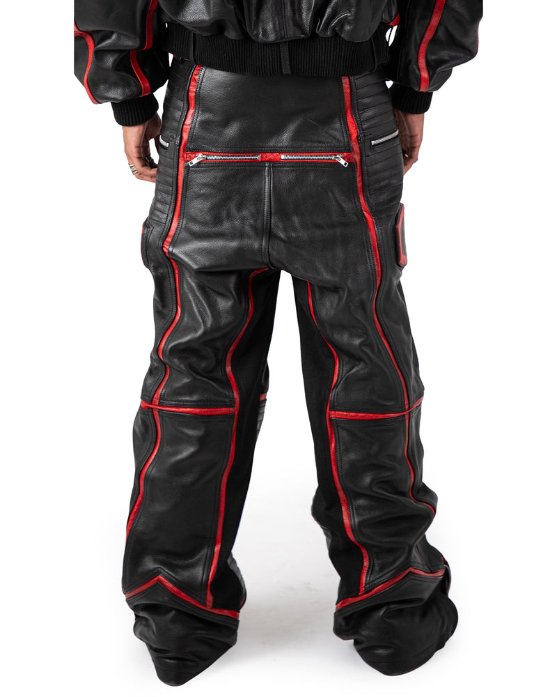 "PRYZM" MOTO PANTS - BLACK/RED