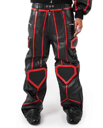 "PRYZM" MOTO PANTS - BLACK/RED