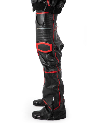 "PRYZM" MOTO PANTS - BLACK/RED