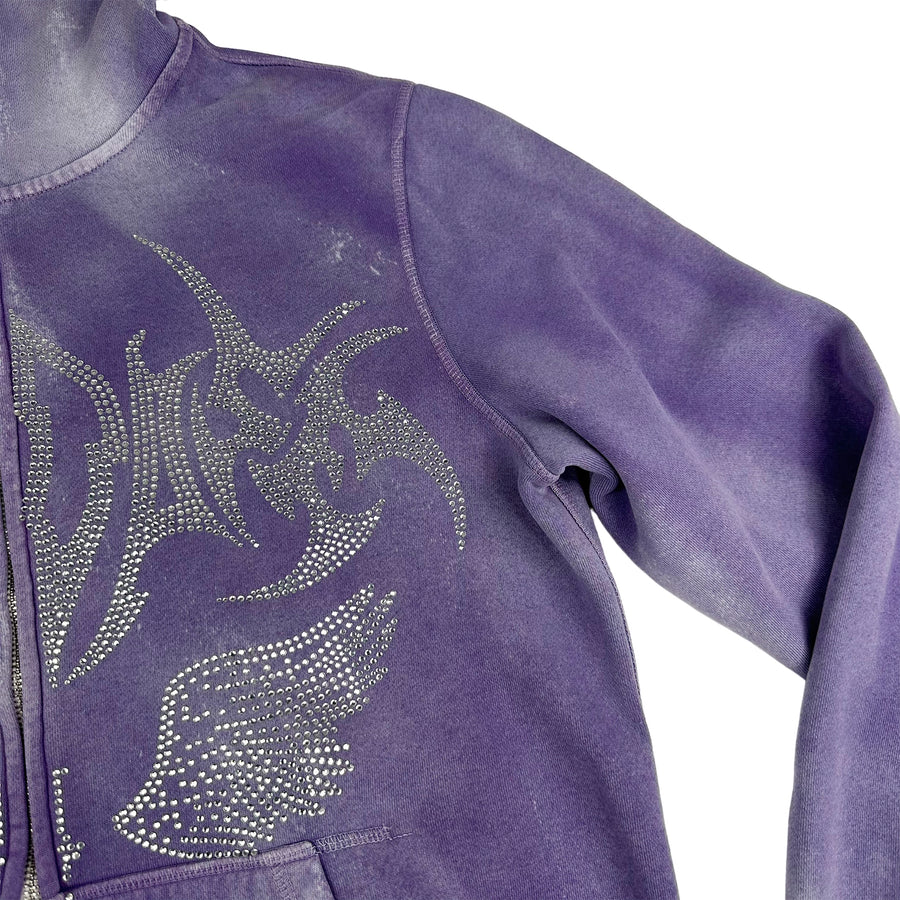 1 OF 1 "SWORD OF DIVINITY" WASHED PURPLE FULL ZIP