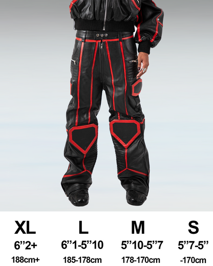 "PRYZM" MOTO PANTS - BLACK/RED