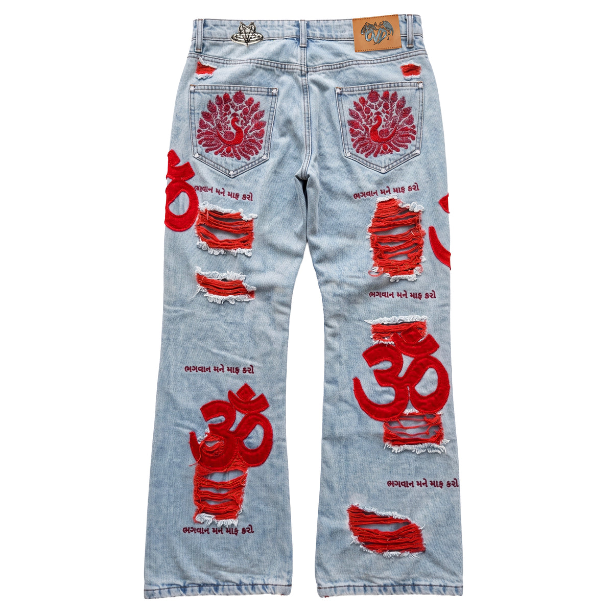 "OM" DENIM - BLOOD RED