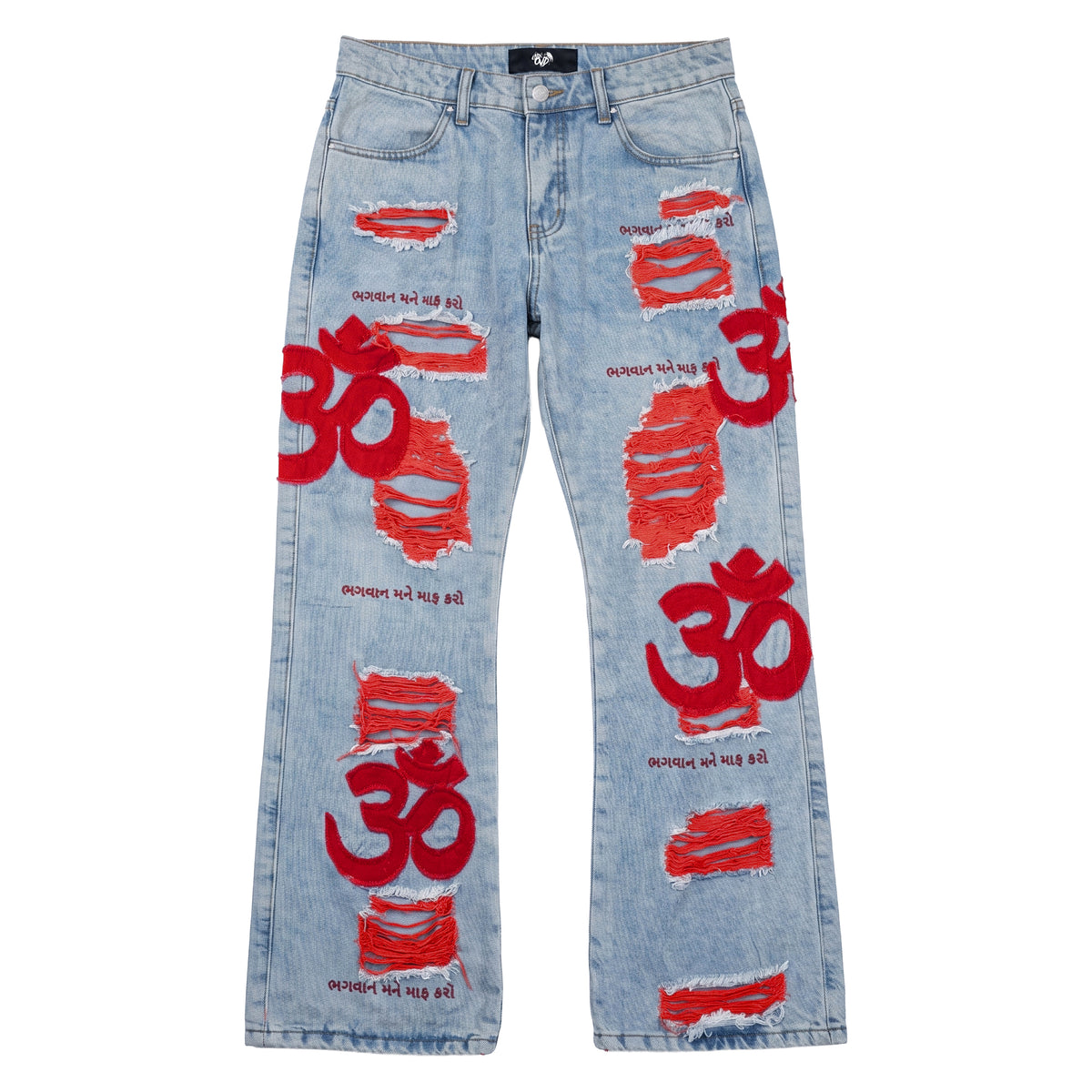 "OM" DENIM - BLOOD RED