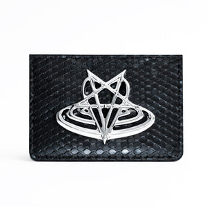 "S999TURN CARD HOLDER" - BLACK PYTHON
