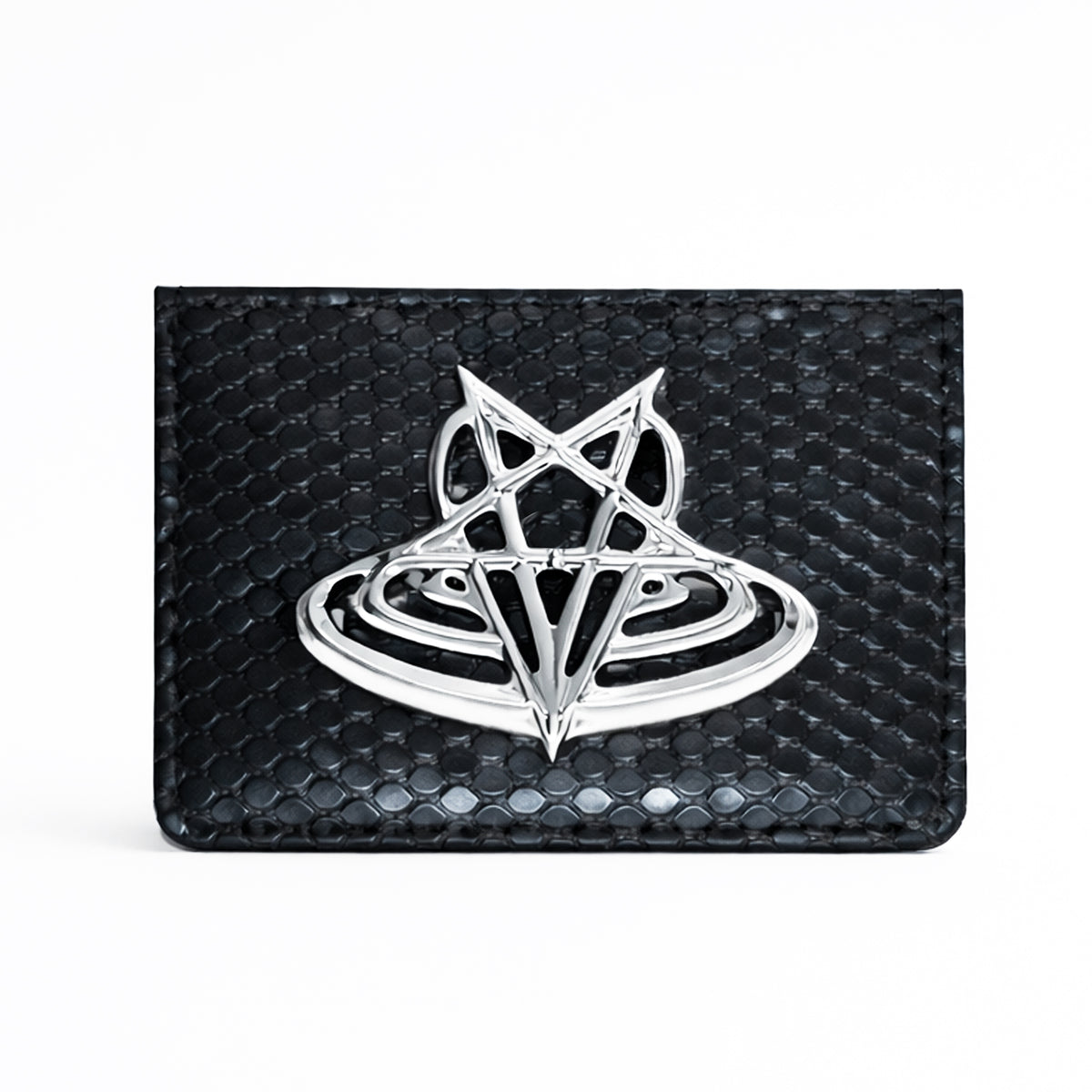 "S999TURN CARD HOLDER" - BLACK PYTHON