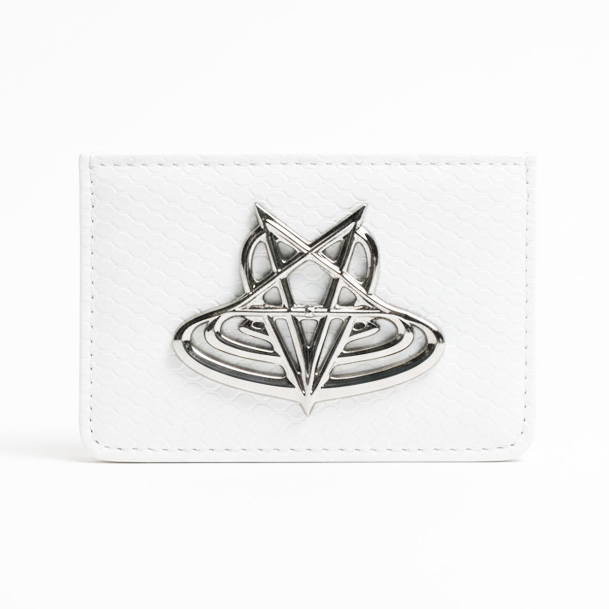 "S999TURN CARD HOLDER" - WHITE PYTHON