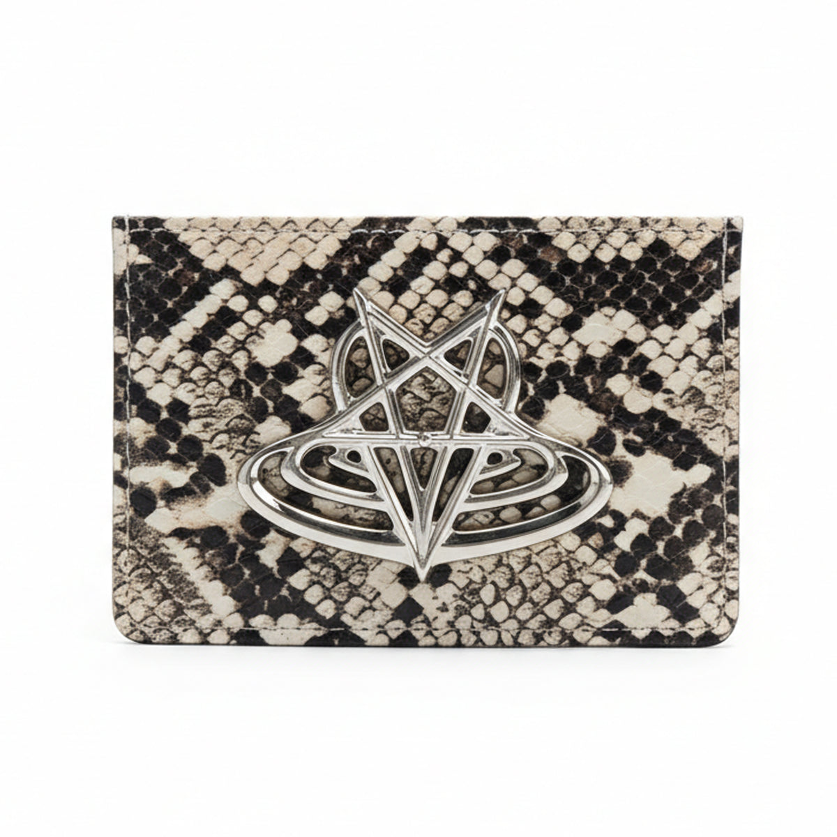 "S999TURN CARD HOLDER" - DESERT SNAKESKIN