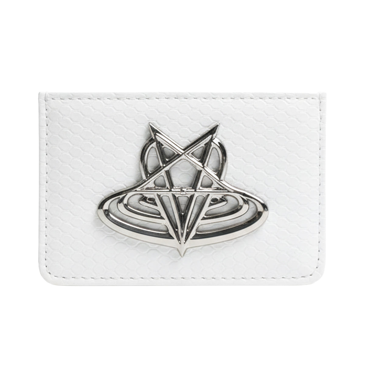 "S999TURN CARD HOLDER" - WHITE PYTHON