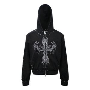SHDWANGL ZIP UP zip-up hoodie by OVD - view 1