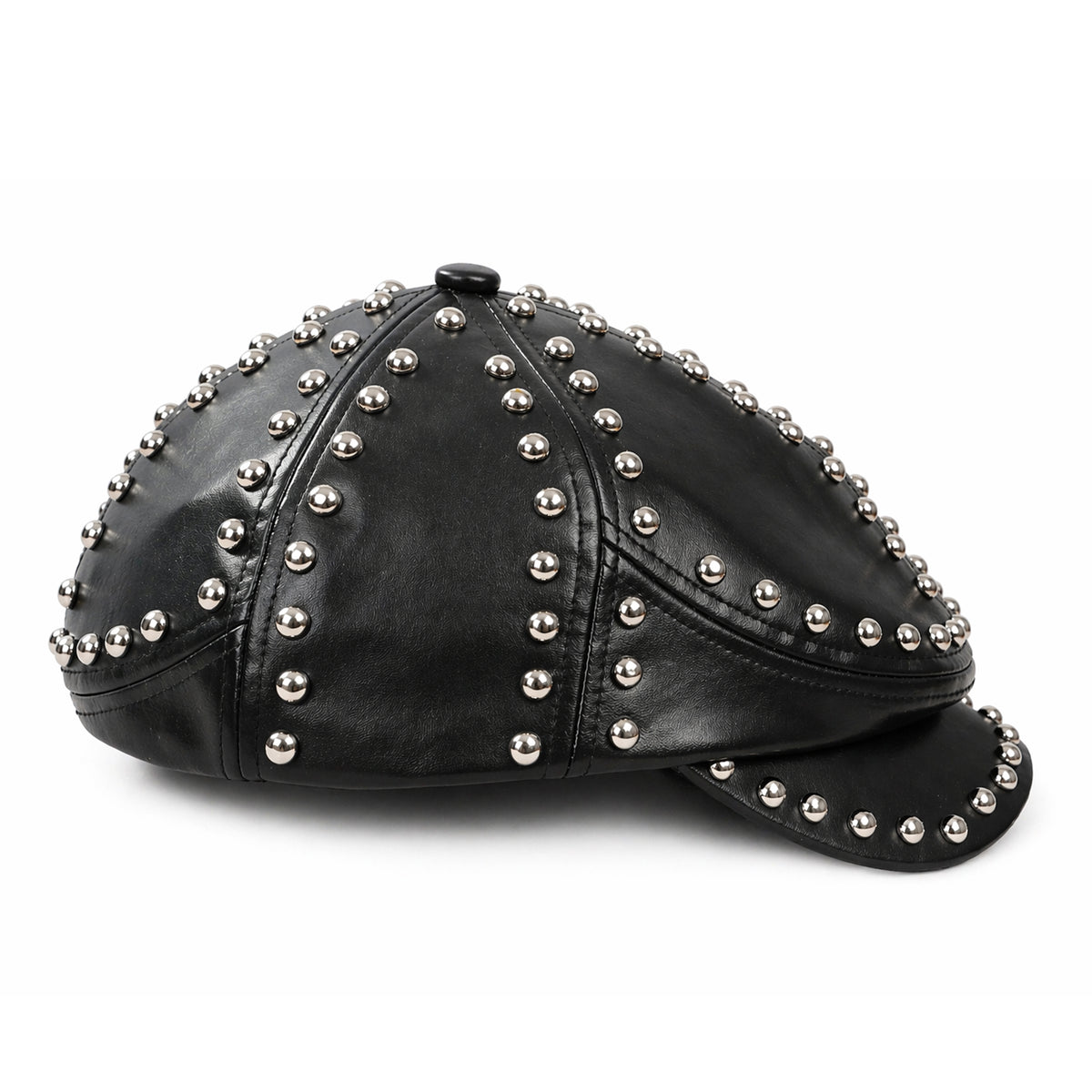 "STUDDED BAKER CAP"