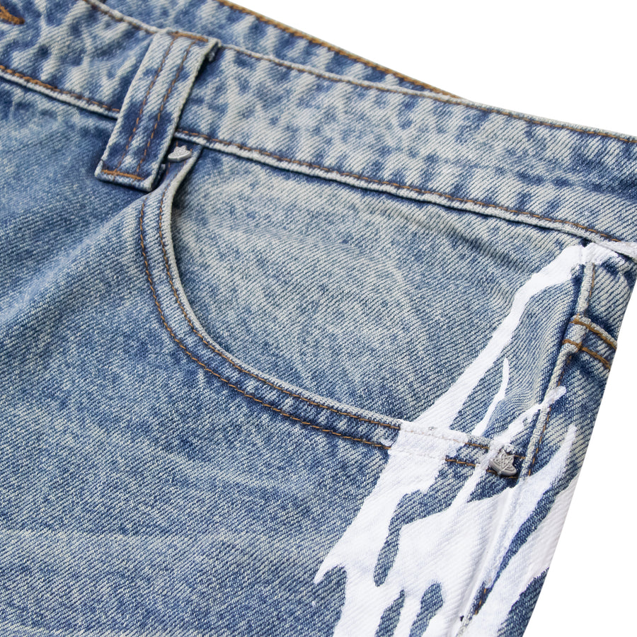 "TRIBAMETAL" DESTROYED DENIM