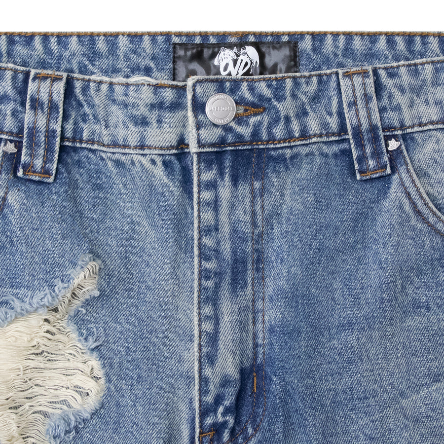 "TRIBAMETAL" DESTROYED DENIM