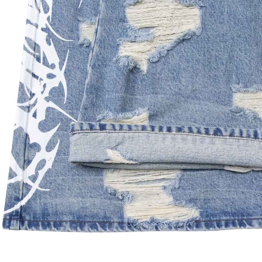 "TRIBAMETAL" DESTROYED DENIM