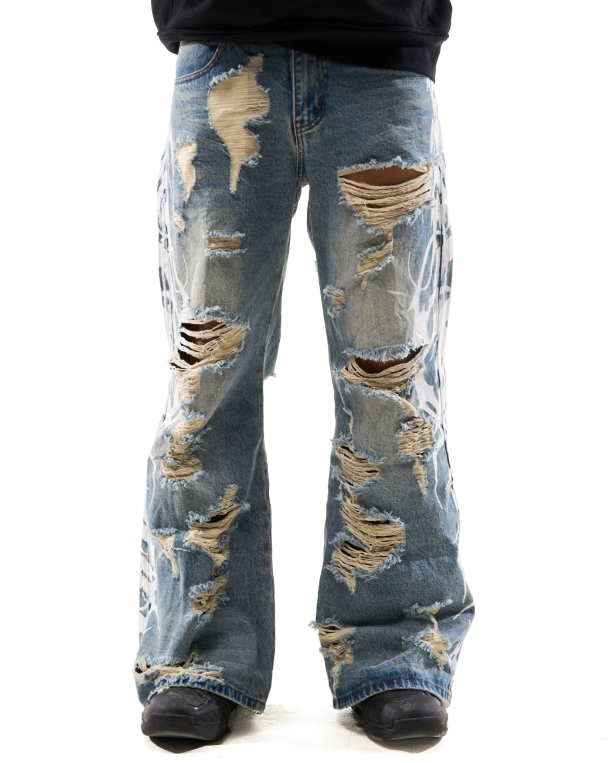 TRIBAMETAL DESTROYED DENIM denim by OVD - view 1