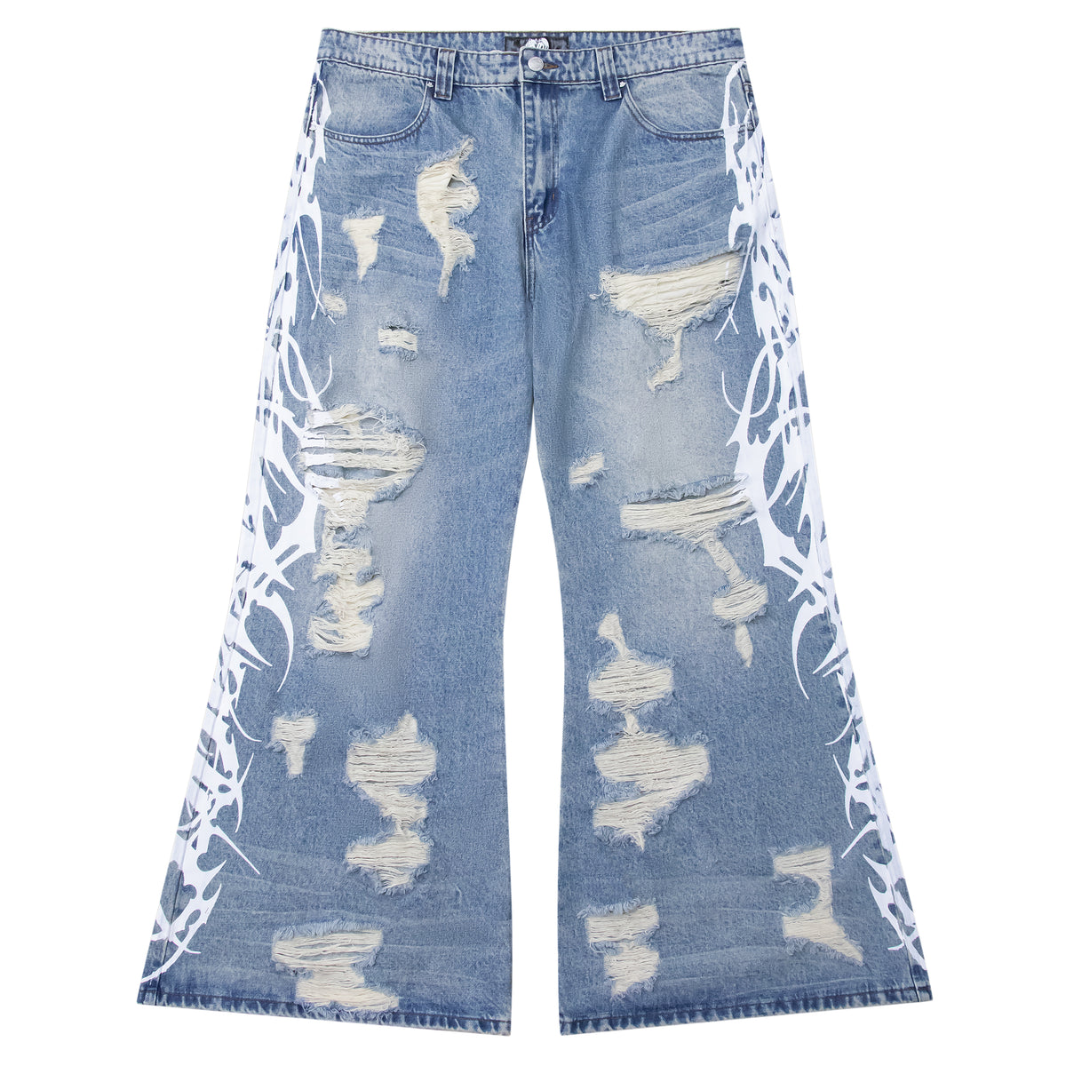 "TRIBAMETAL" DESTROYED DENIM