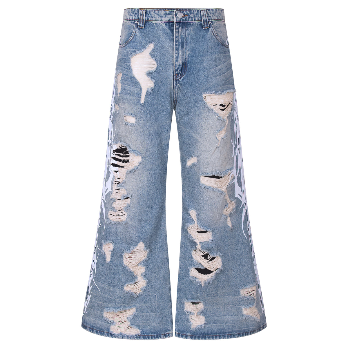 "TRIBAMETAL" DESTROYED DENIM