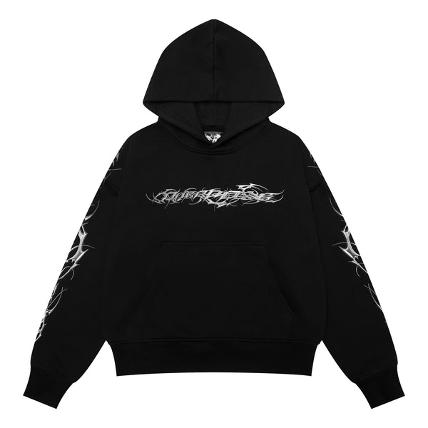 トップス VIVIANO / Tiered Tulle Trimmed Hoodie TRIBAMETALHOODIEFRONT_grande.