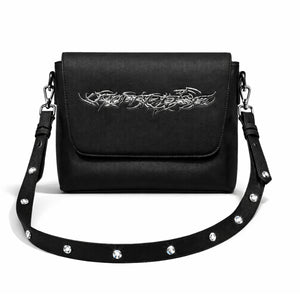 "TRIBAMETAL" LEATHER MESSENGER BAG