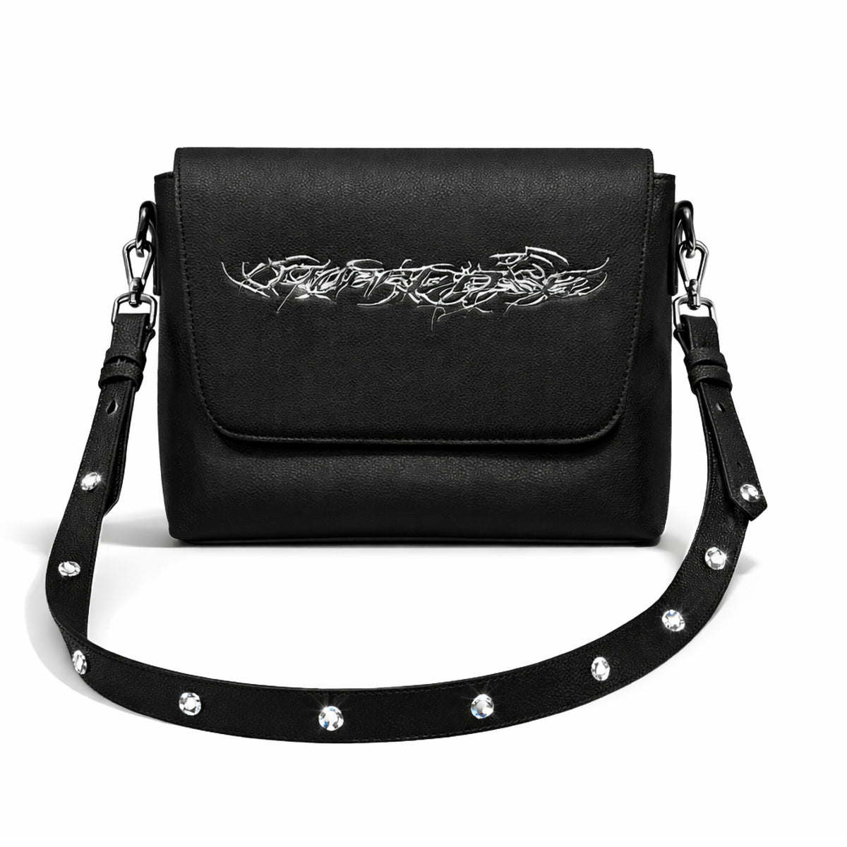 "TRIBAMETAL" LEATHER MESSENGER BAG