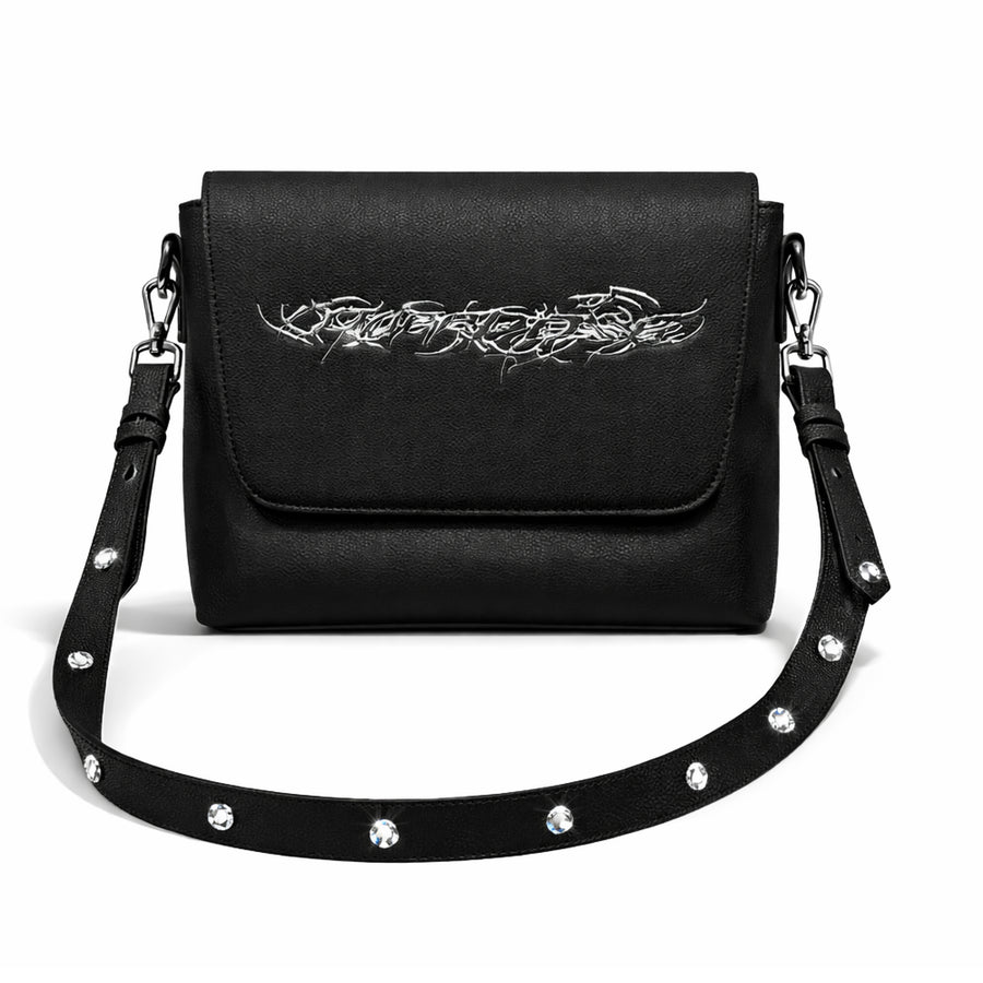"TRIBAMETAL" LEATHER MESSENGER BAG