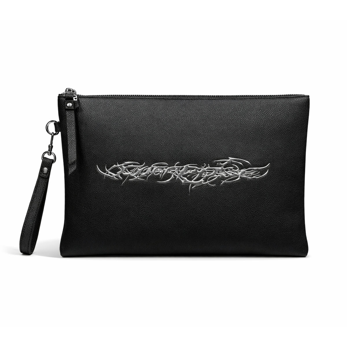 "TRIBAMETAL" LEATHER POUCH