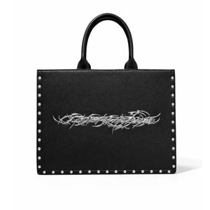 "TRIBAMETAL" LEATHER TOTE
