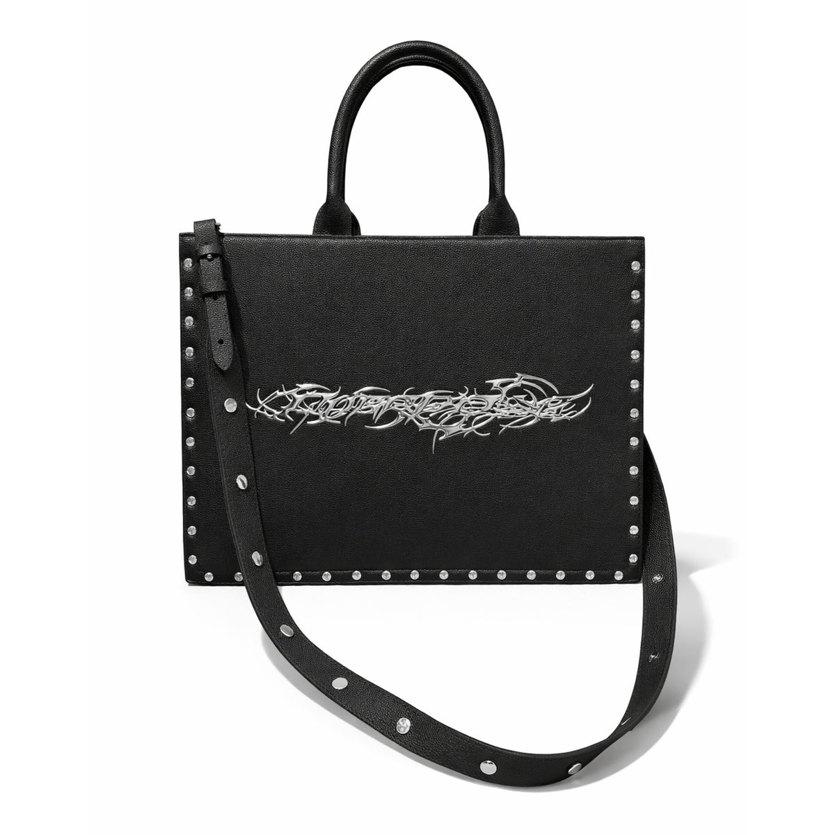 "TRIBAMETAL" LEATHER TOTE