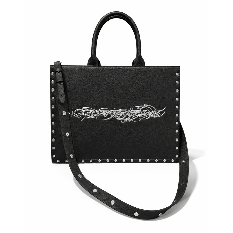 "TRIBAMETAL" LEATHER TOTE