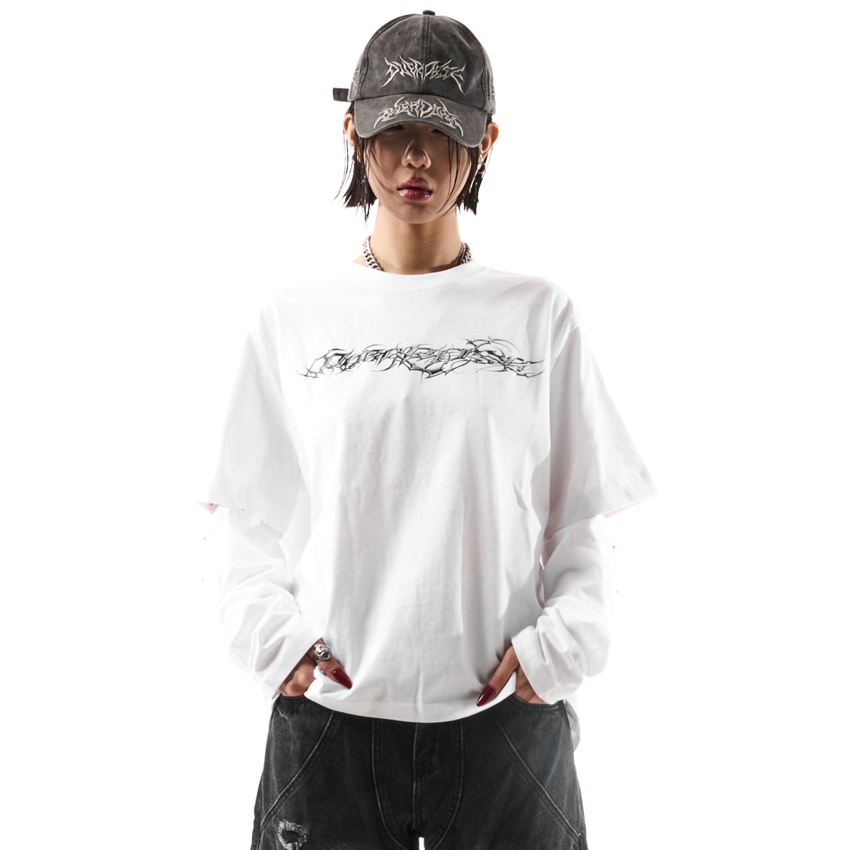 "TRIBAMETAL" LOGO TRNSFRMR L/S - ANGEL