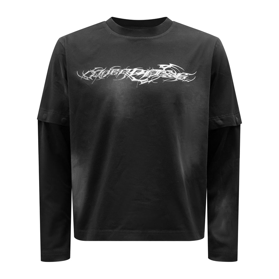 "TRIBAMETAL" LOGO TRNSFRMR L/S - ONYX