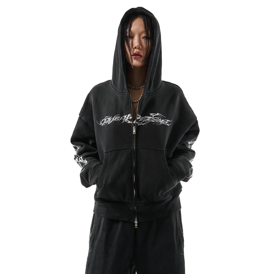 "TRIBAMETAL" ZIP UP