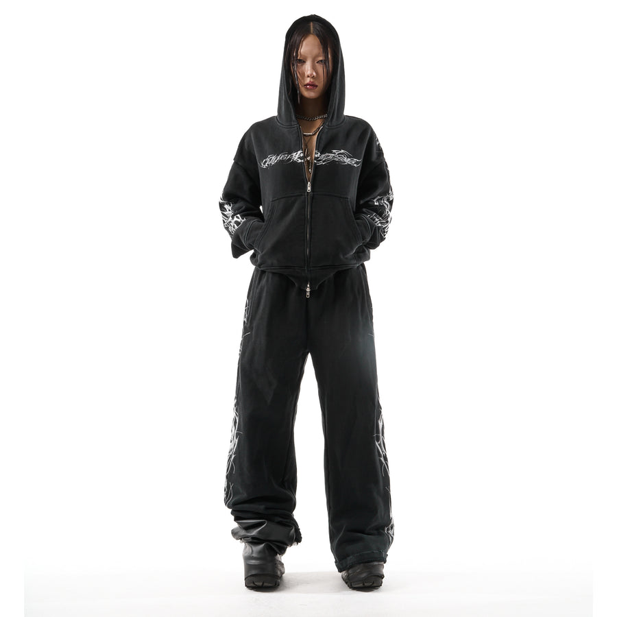 "TRIBAMETAL" ZIP UP SET