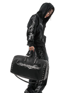 "TRIBAMETAL" LEATHER DUFFLE