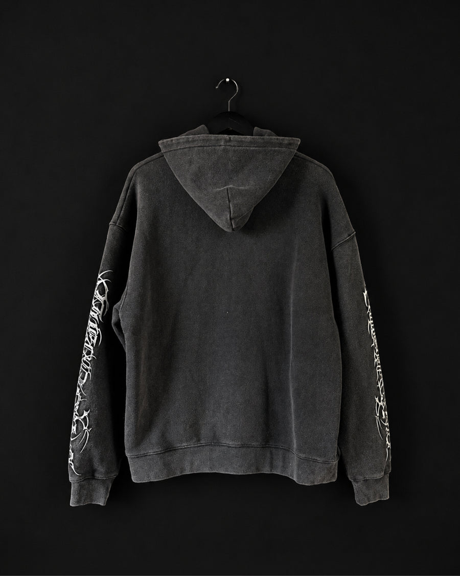 "TRIBAMETAL" WASHED ZIP UP
