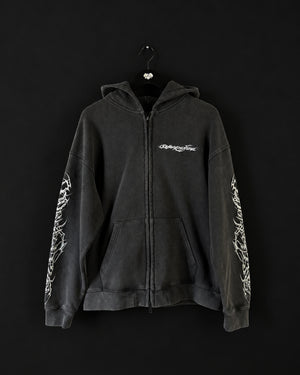 "TRIBAMETAL" WASHED ZIP UP