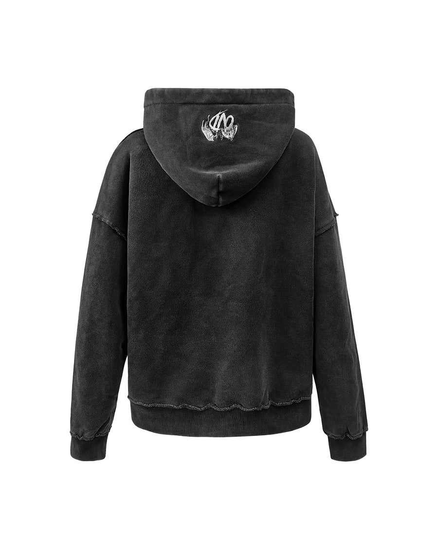 "HVY MTL" WASHED HOODIE