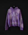 "WINGS OR DEATH" SUN DYED HOODIE - PURPLE