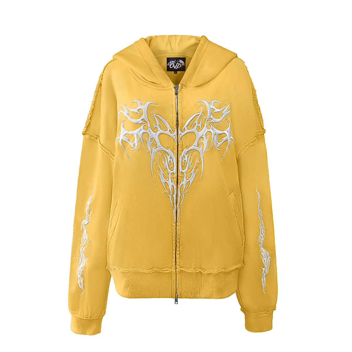 Y333K ZIP UP - YELLOW zip-up hoodie by OVD - view 1