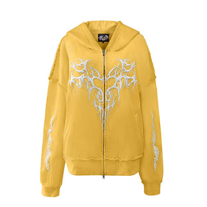 Y333K ZIP UP - YELLOW zip-up hoodie by OVD - view 1