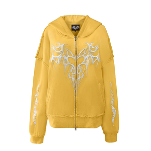 Y333K ZIP UP - YELLOW zip-up hoodie by OVD - view 1