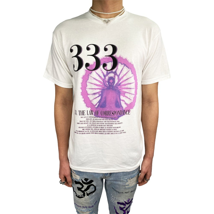 “333” - WHITE TEE