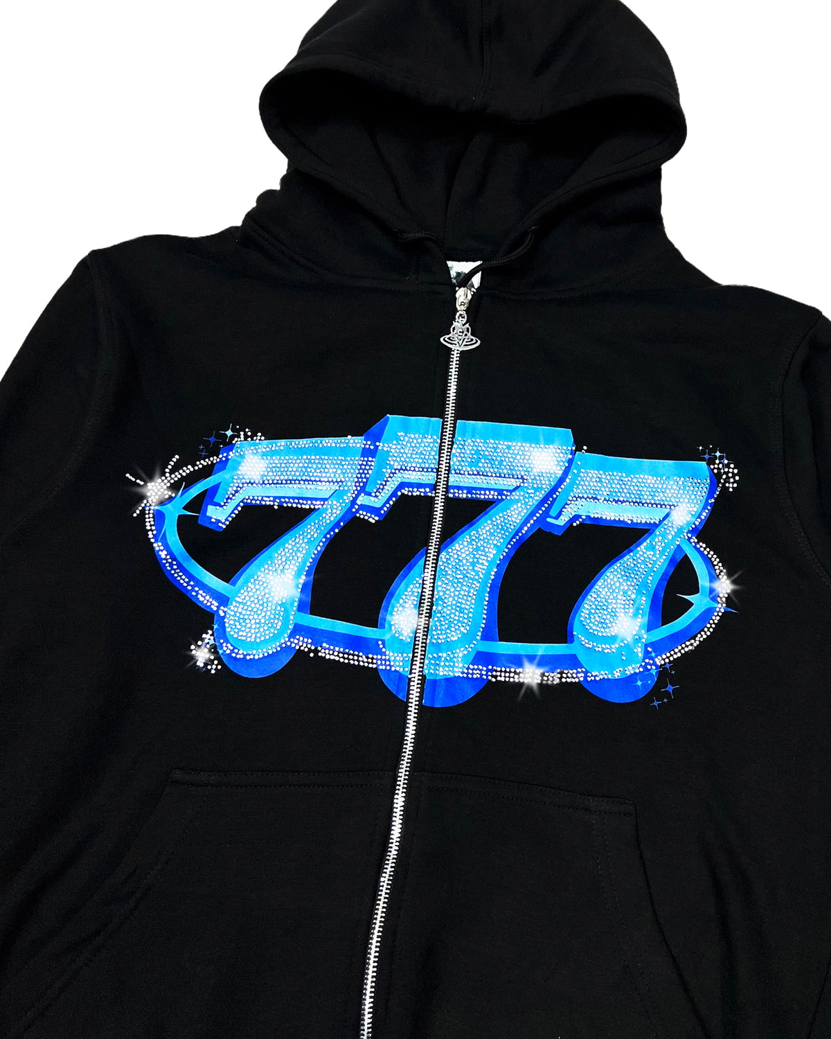 777 ZIP UP - BLUE zip-up hoodie by OVD - view 2