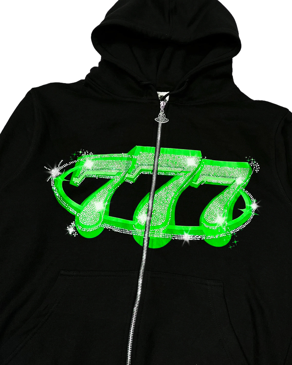 777 ZIP UP - GREEN zip-up hoodie by OVD - view 2