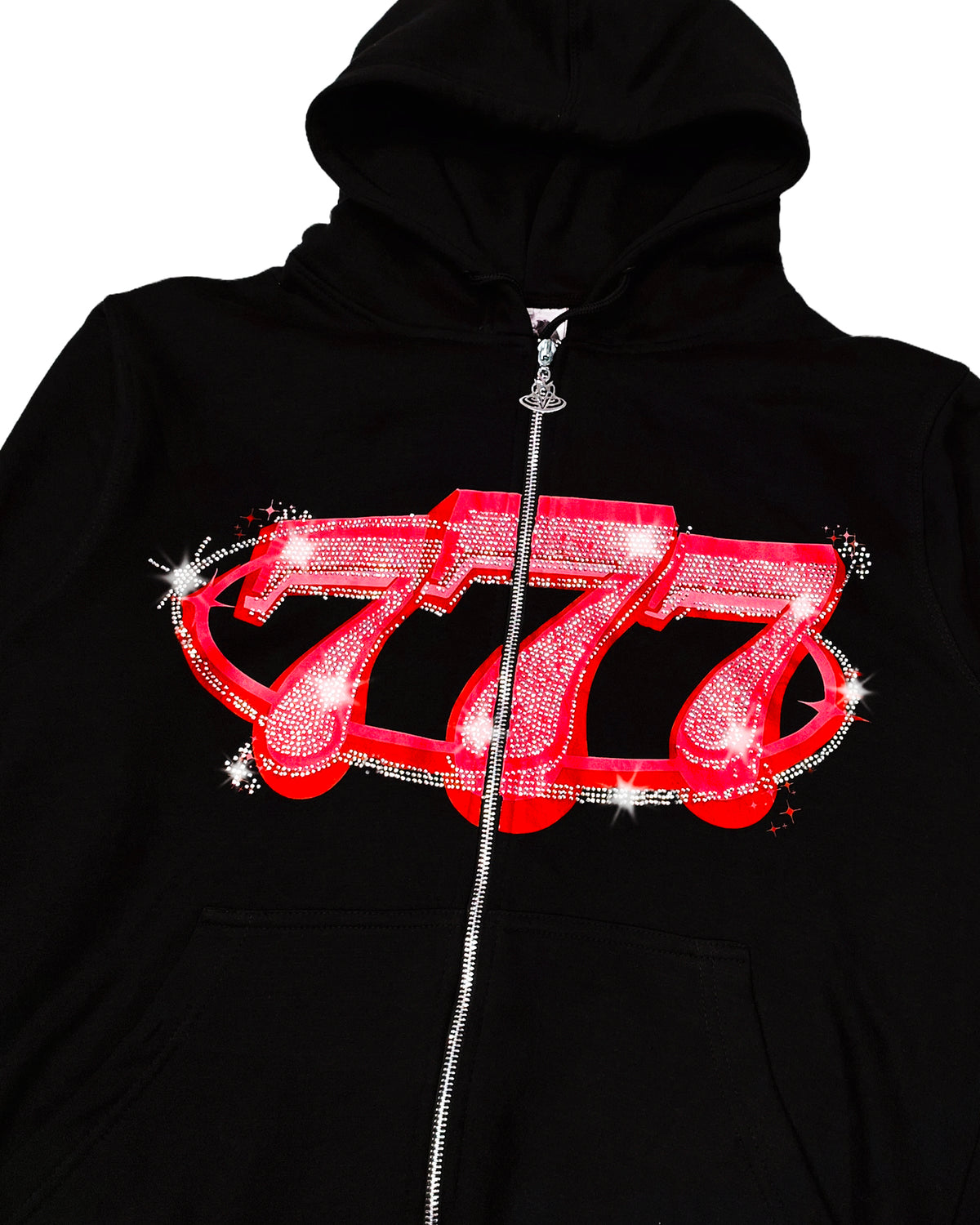 777 ZIP UP - RED zip-up hoodie by OVD - view 2