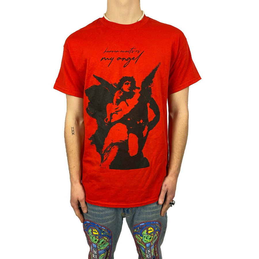“HEAVEN AWAITS US MY ANGEL” - RED TEE