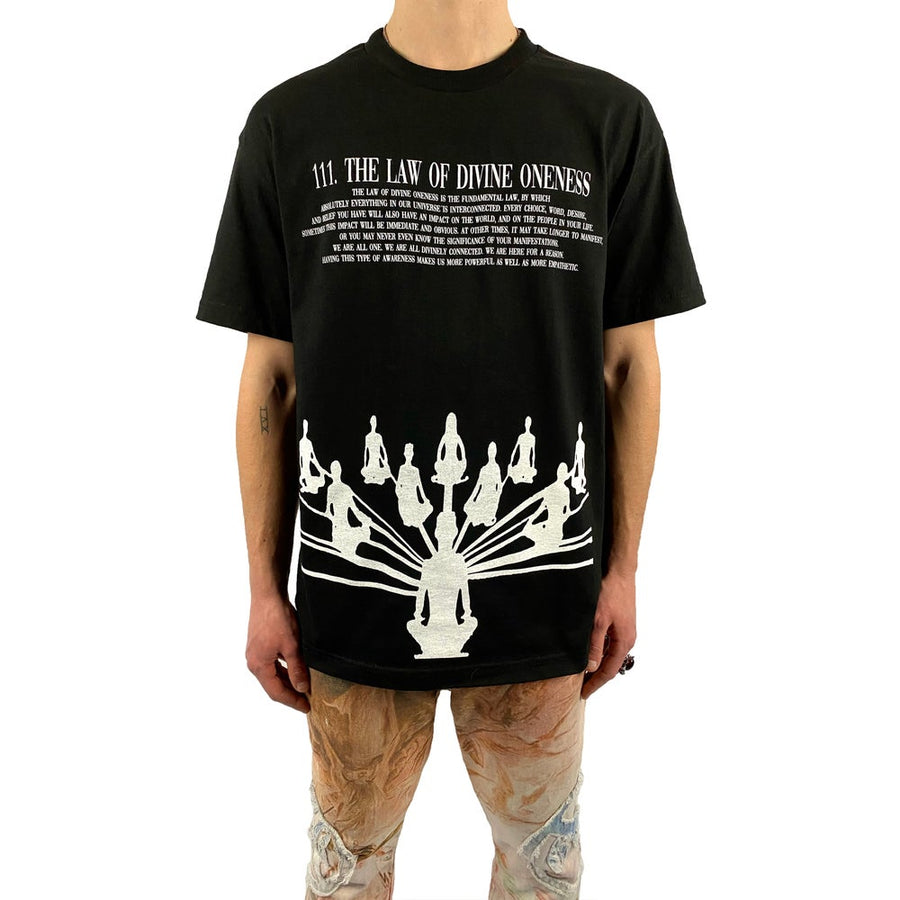 “THE LAW OF DIVINE 111NESS BLACK TEE”