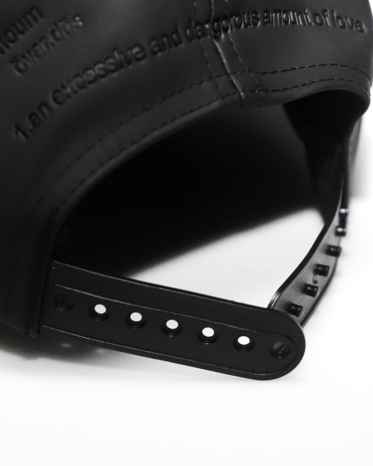 "CROSS LEATHER CAP - BLACK"