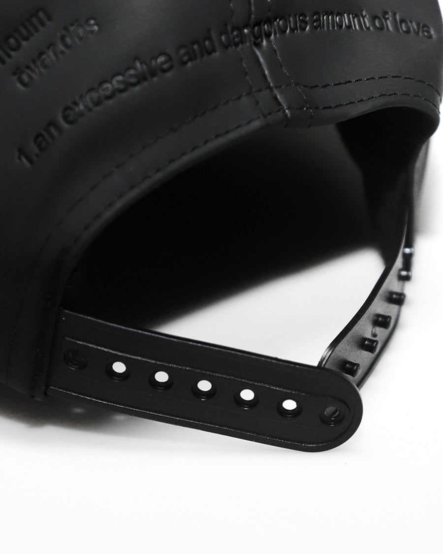 "CROSS LEATHER CAP - BLACK"