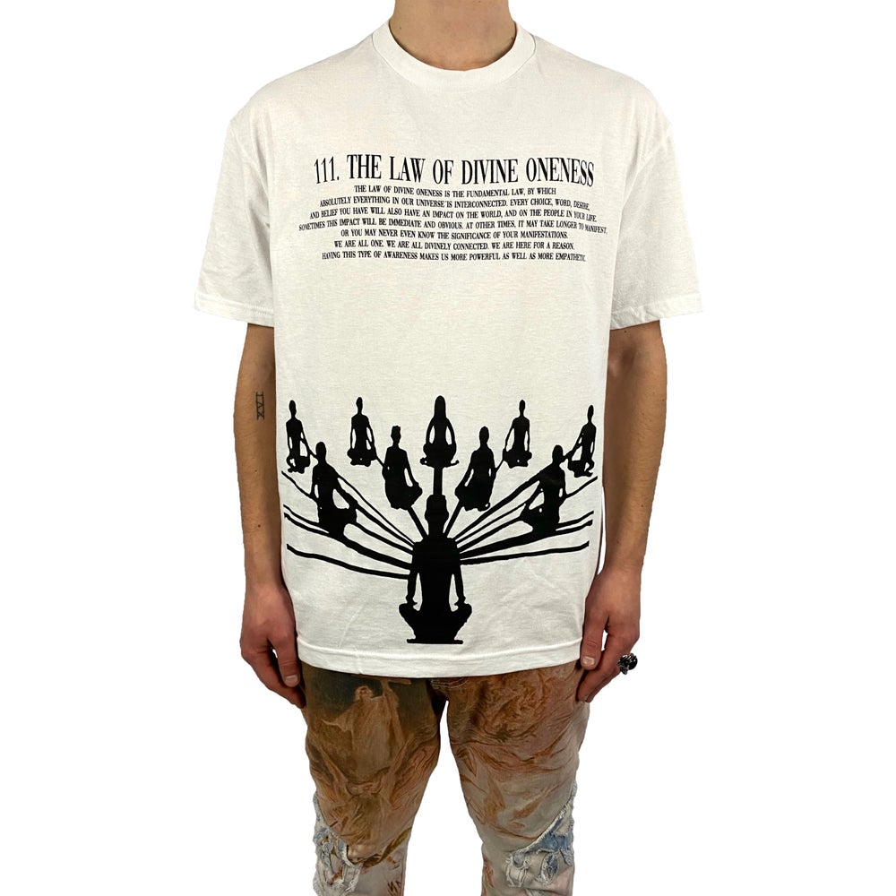“THE LAW OF DIVINE 111NESS WHITE TEE”