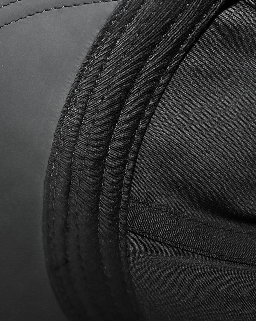 "CROSS LEATHER CAP - BLACK"